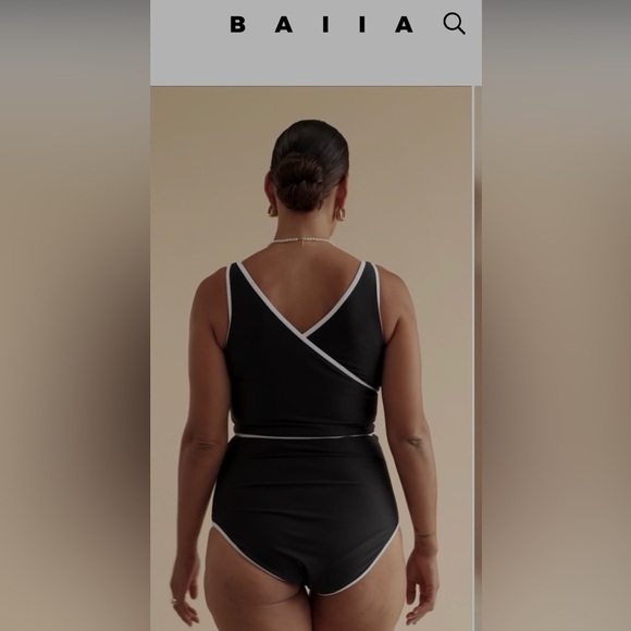 NWT sz 6 Baiia Coco One Shoulder High Waisted Bikini Reversible Swimsuit 3pc - Picture 9 of 12